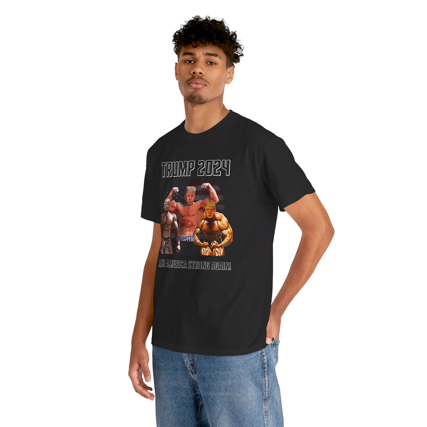 Muscle Trump 3D Heavy Cotton Tee