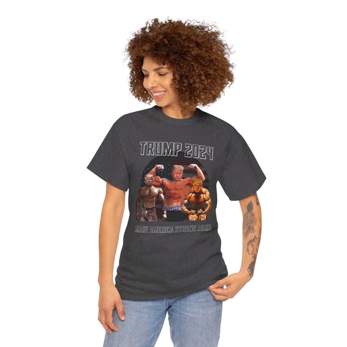 Muscle Trump 3D Heavy Cotton Tee