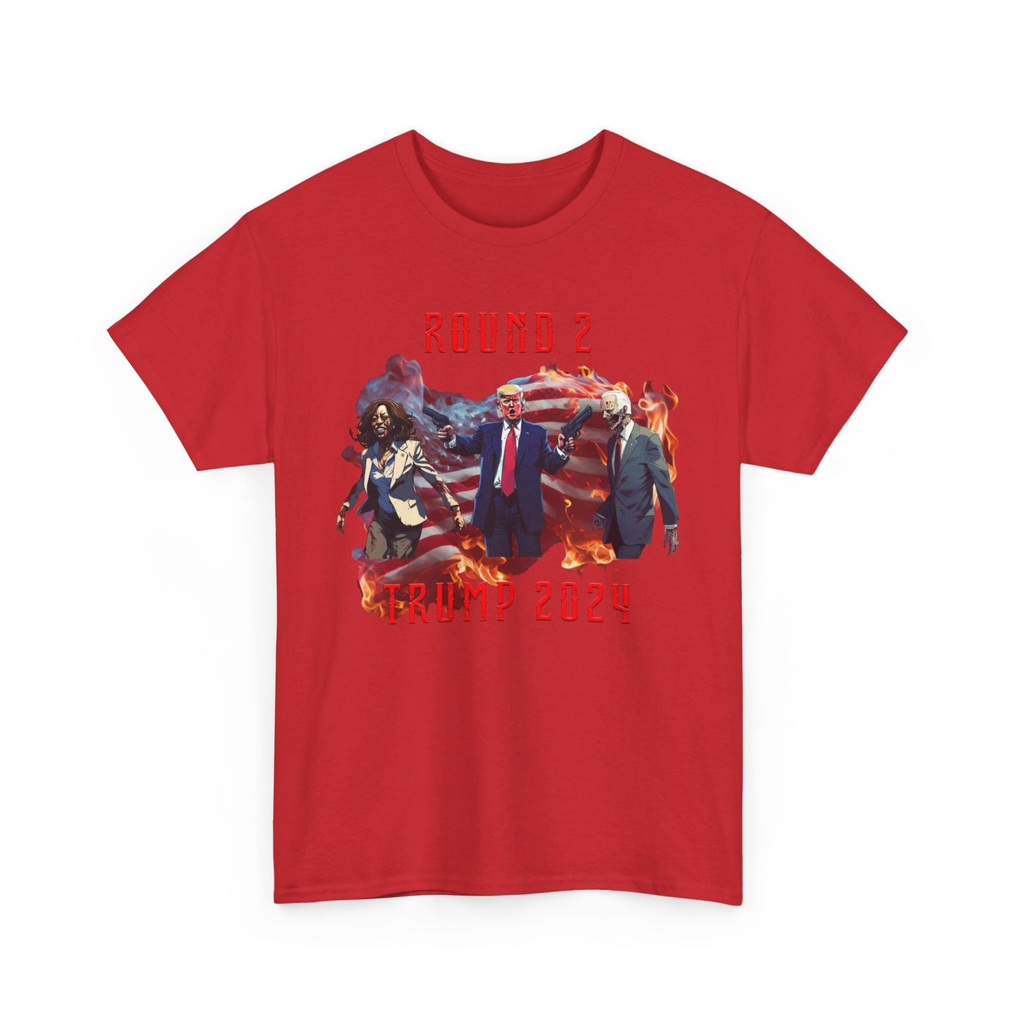 Animated Trump shooting zombies Tee