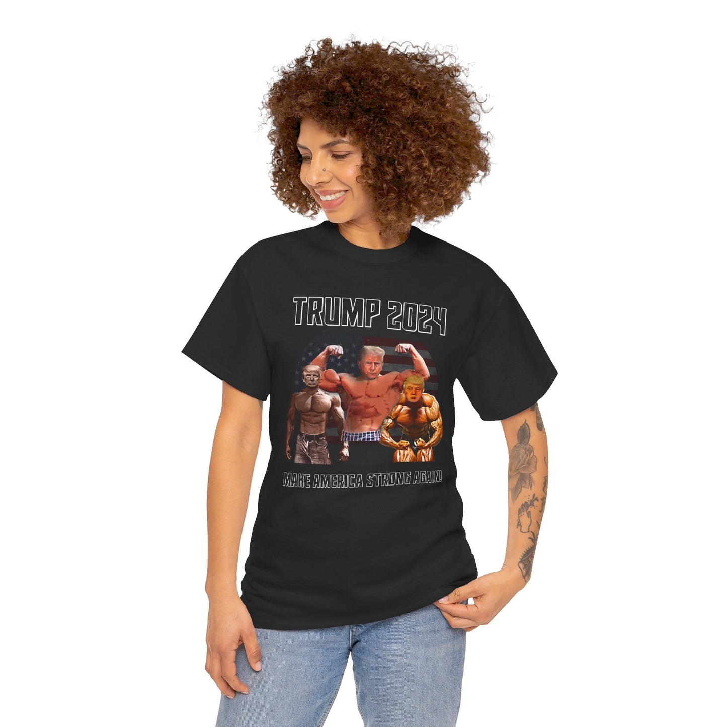 Muscle Trump 3D Heavy Cotton Tee